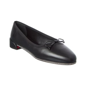 Christian Louboutin Sweetie Strass 皮革芭蕾平底鞋