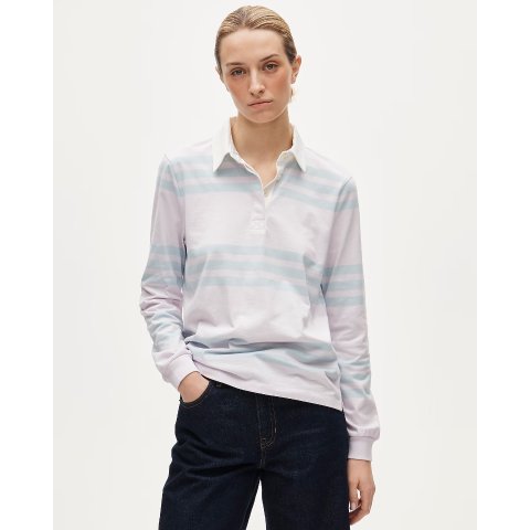 Boyfriend jersey rugby shirt in stripe