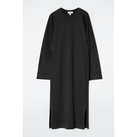 Jersey Midi Column Dress Black