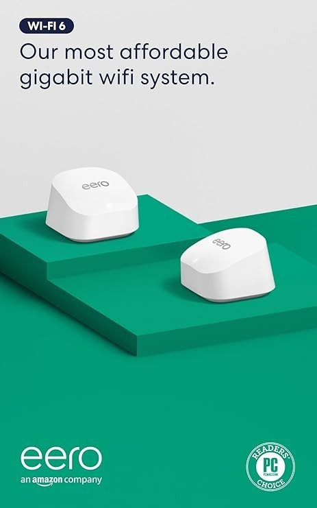 Amazon eero 6+ Mesh WiFi System 2-Pack