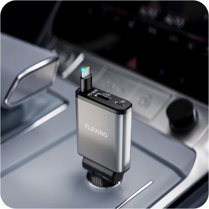 FLEXINO Flexino Ultra-Slim Fast Car Charger Gray 1 Pack