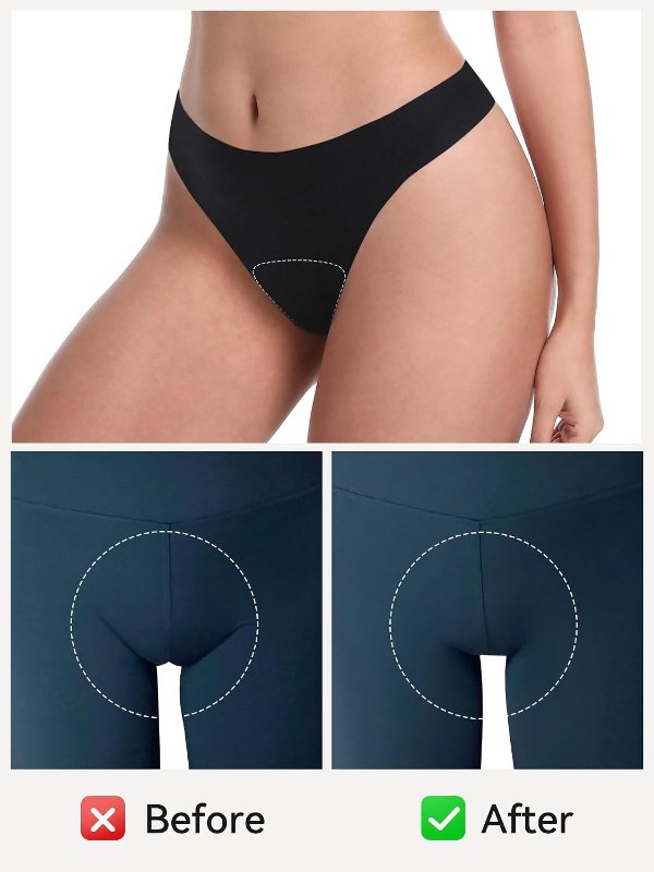 LUCKMEEY Women's Seamless Cotton Thong Underwear
