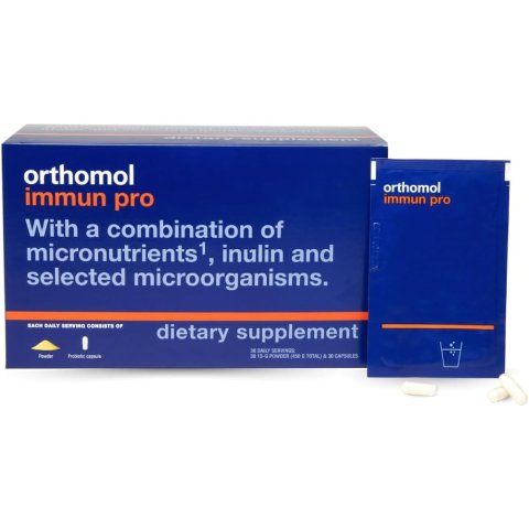 Orthomol Immun Pro Immune Support Powder Capsules 30 Day