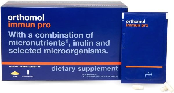 Orthomol Immun Pro Immune Support Powder Capsules 30 Day