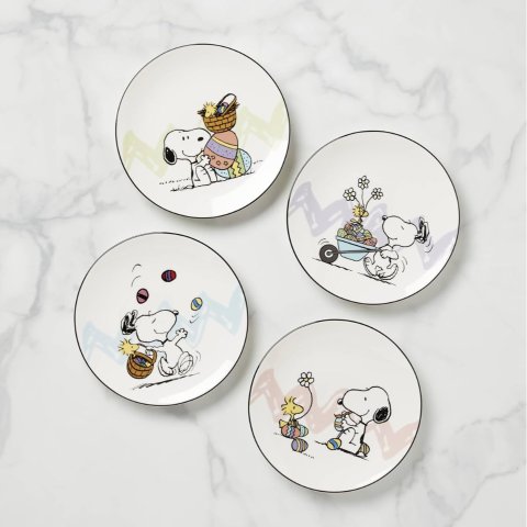 LenoxPeanuts Snoopy 4件瓷盘套装