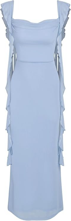 Summer Sleeveless Mesh Maxi Dress