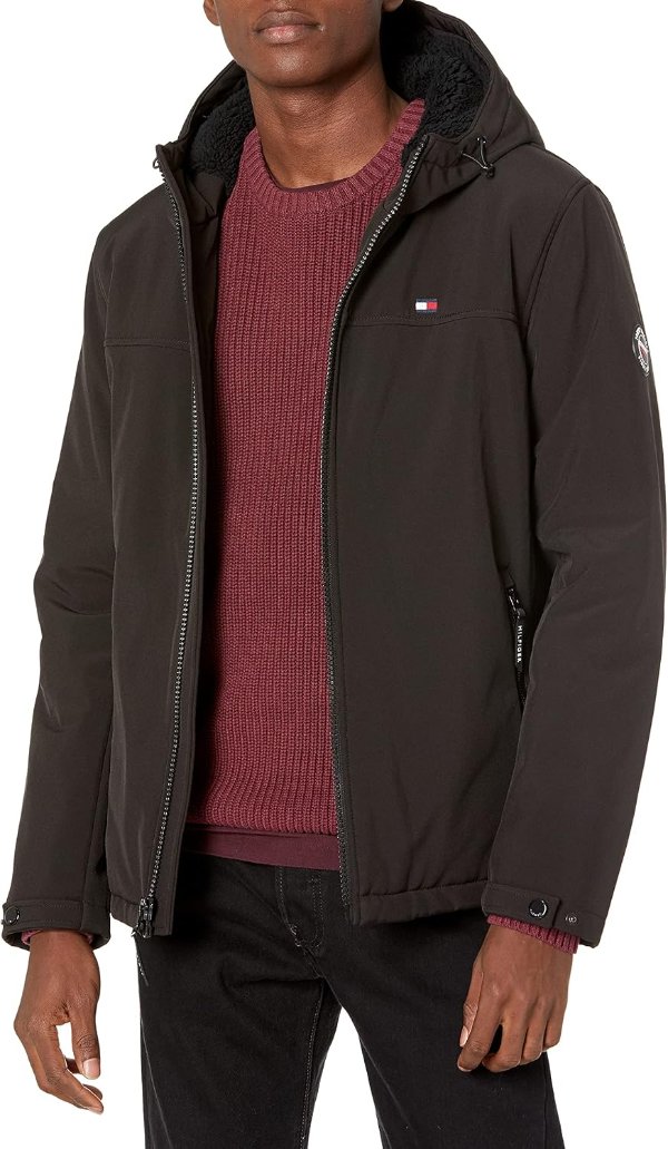 Tommy Hilfiger Men's Hooded Jacket Full Sherpa Lining