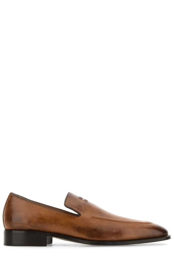 Logo-Embossed Moccasins