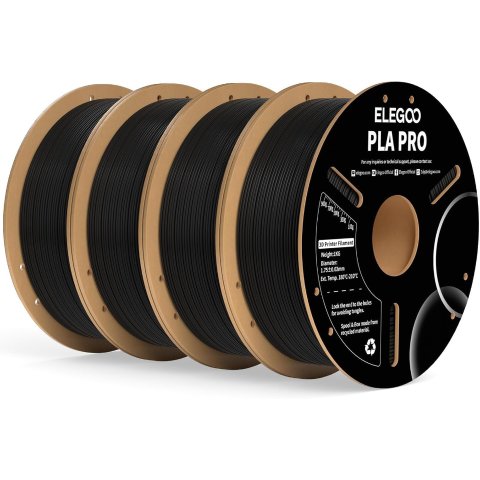 ELEGOO PLA PRO 1.75mm Black 3D Printer Filament 4KG