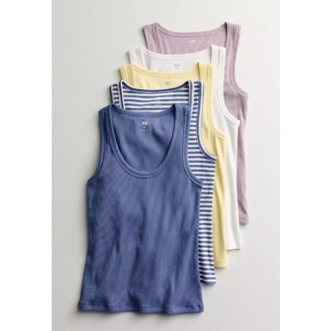 Rib Scoop Neck Tank Top