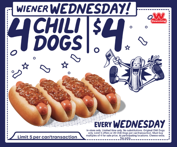 Wienerschnitzel 原味辣椒热狗 4件