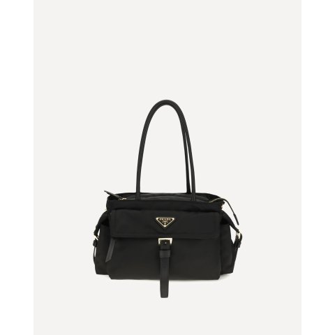Explore Re-Nylon 黑色中号单肩包