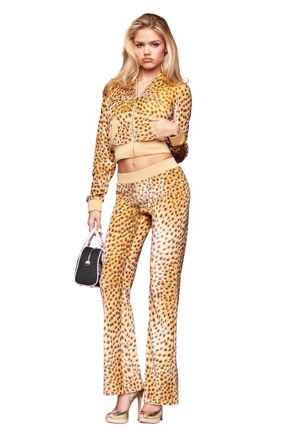 Kameron Leopard Velour Trackpant