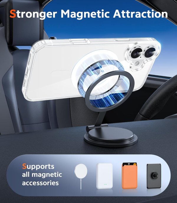 FNTCASE iPhone 17 Clear Magnetic Phone Case