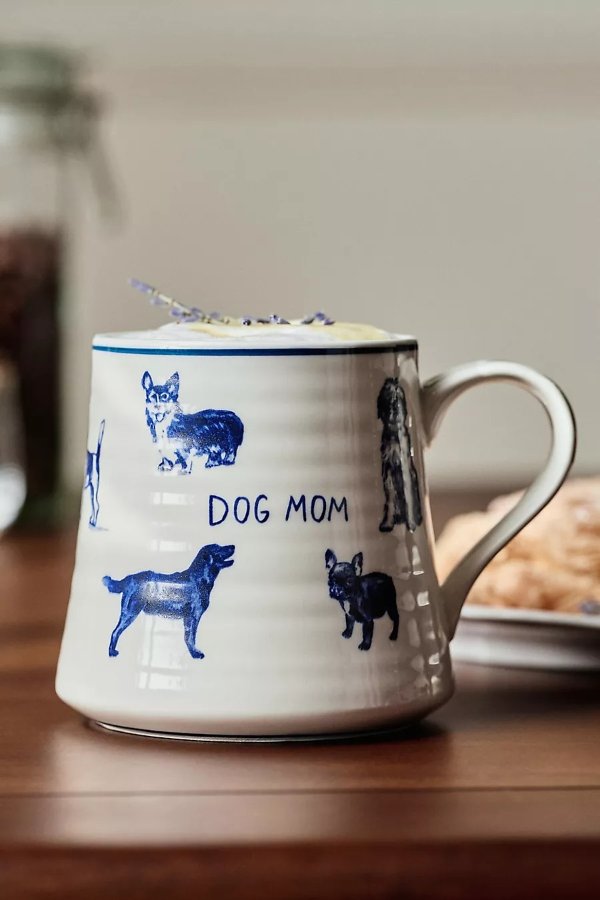 Anthropologie Molly Hatch Stoneware Dog and Cat Mug