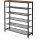 Shoe Rack ULBS016B01 6-Tier Metal Rustic Brown Black