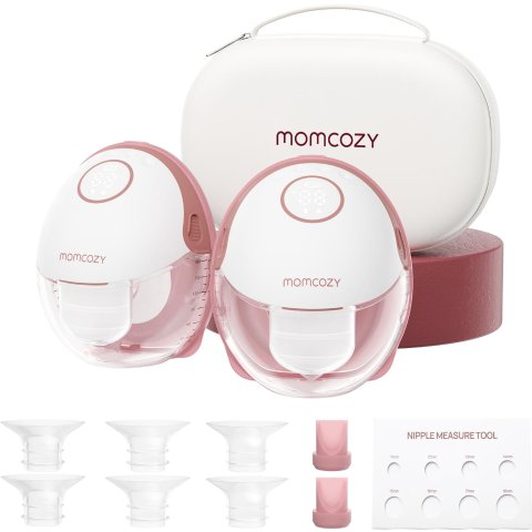 Momcozy M6 可穿戴电动吸奶器 24mm 2个 红色