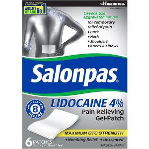 Salonpas 4%利多卡因镇痛凝胶贴 6片