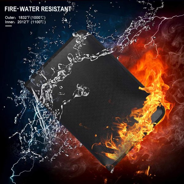 Fireproof File Folder 13 Pockets A4 Water Resistant