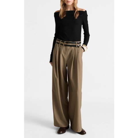 Wallis Mixed Media Belted Jumpsuit Women