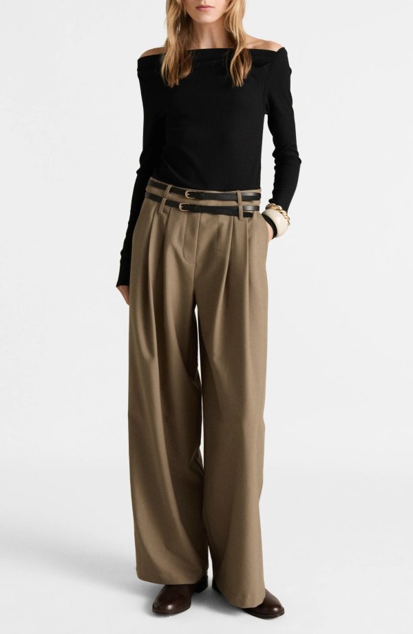 Wallis Mixed Media Belted Jumpsuit Women
