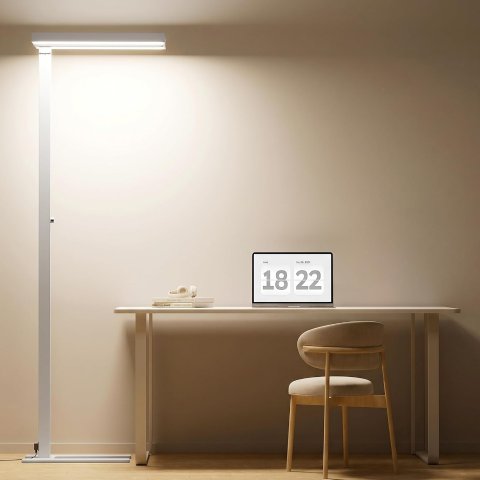 6000LM LED Floor Lamp 4000K White