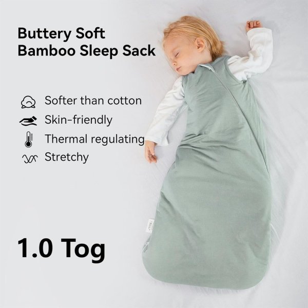 BubblePanda Bamboo Rayon Sleep Sack 6-12 Months 1.0 Tog