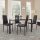 Gizoon Glass Dining Table Set 5-Piece PU Leather
