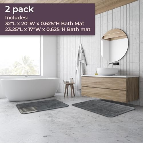 Bedford Memory Foam Bath Mat Platinum 2 Piece