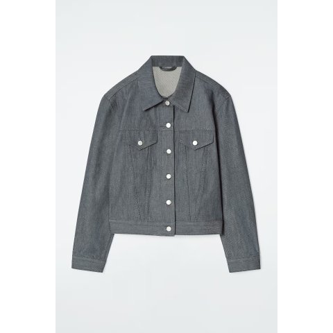 Oversized Raw Denim Jacket Raw Gray