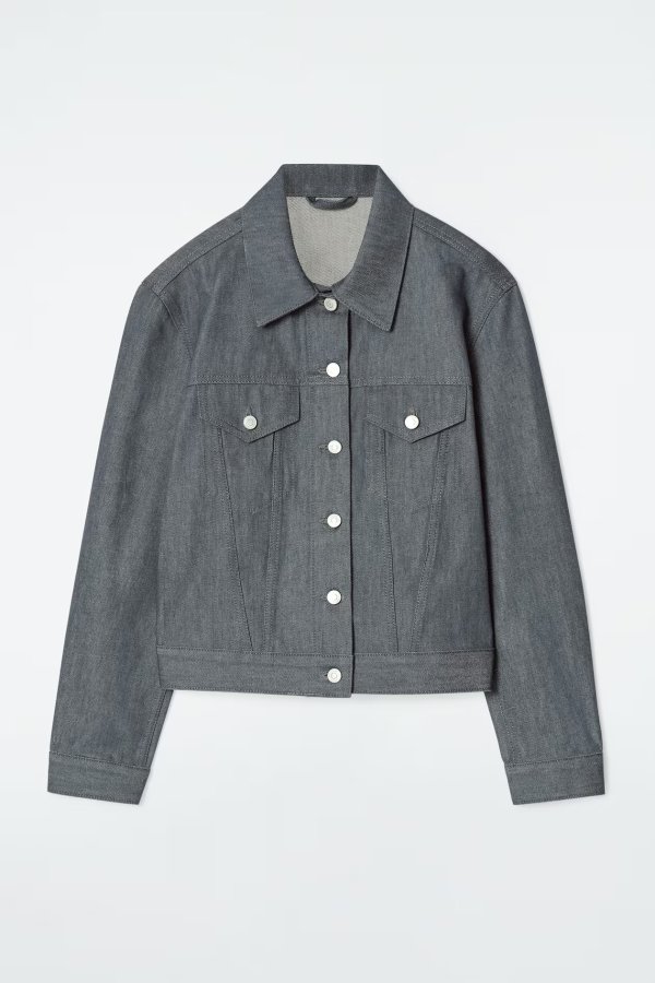 Oversized Raw Denim Jacket Raw Gray