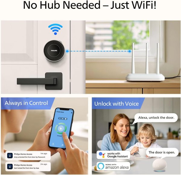 230X Smart Door Lock Silver WiFi