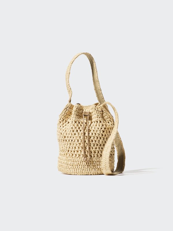 Women's Crochet Drawstring Bag