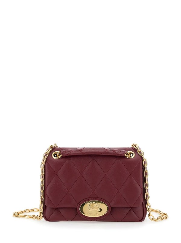  Bordeaux Quilted Crossbody Bag EKD Plaque