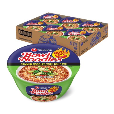 Ramen Bowl Hot & Spicy 3.03oz 6 Pack