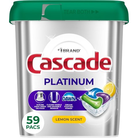 Platinum Dishwasher Pods Lemon 59 Count