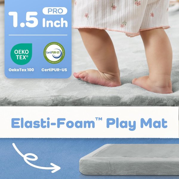 PaPaMa 1.5'' 厚婴儿游戏垫 59'' x 79''