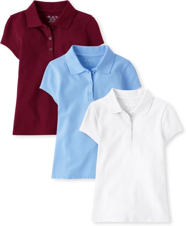 TheChildren’sPlace The Children’s Place Kids Short Sleeve Pique Polo Multipack