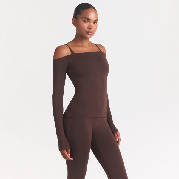 Off Shoulder Top Cocoa