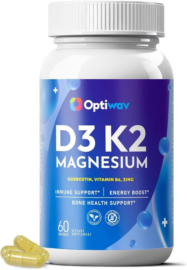 Vitamin D3 K2 B6 镁胶囊 5000IU 高吸收