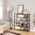 Shoe Rack ULBS016B01 6-Tier Metal Rustic Brown Black