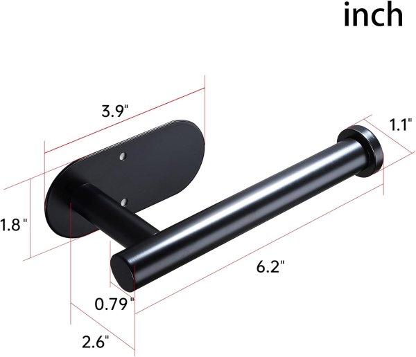 YIGII Black Toilet Paper Holder Stainless Steel