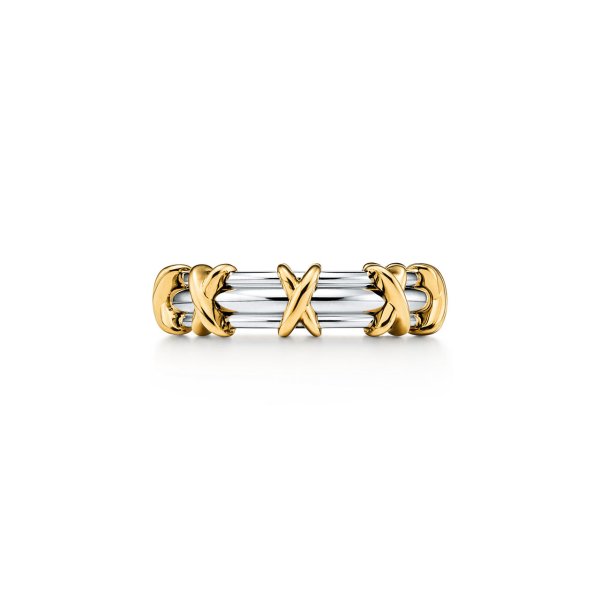 Platinum Yellow Gold Band Ring 4.5mm