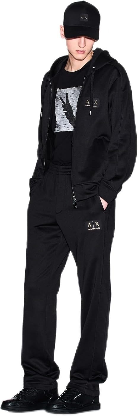 Armani Exchange Men's Crewneck Tee Black Gold