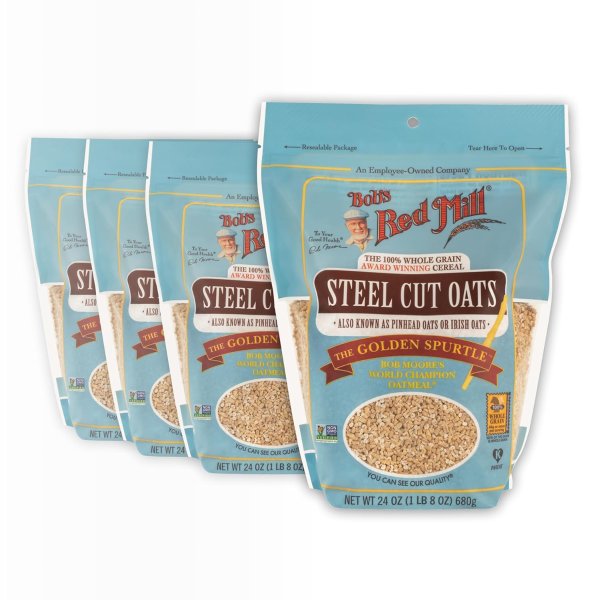 Steel Cut Oats 24oz 4-Pack