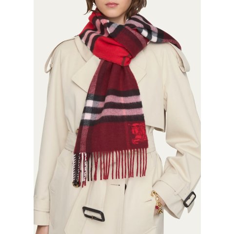 Double-Faced Wool Check Scarf
