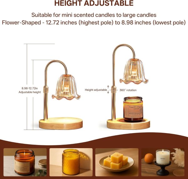 Homelist Candle Warmer Lamp Dimmable 2 Bulbs
