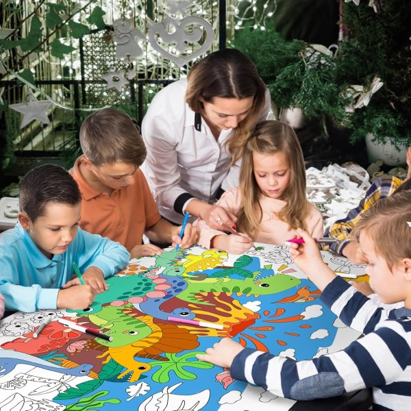 Gatherfun Dinosaur Giant Coloring Poster 31.5x72 Inches
