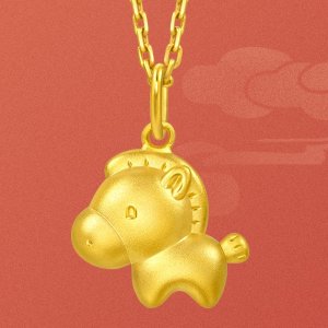 黄金福锁吊坠 $144