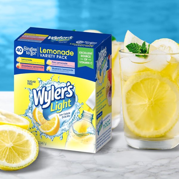 Wyler's Light 便携无糖柠檬冲饮粉 40条装